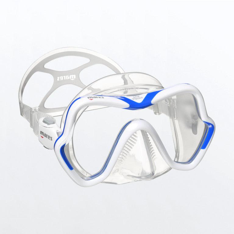 Mares One Vision-White Blue/Clear