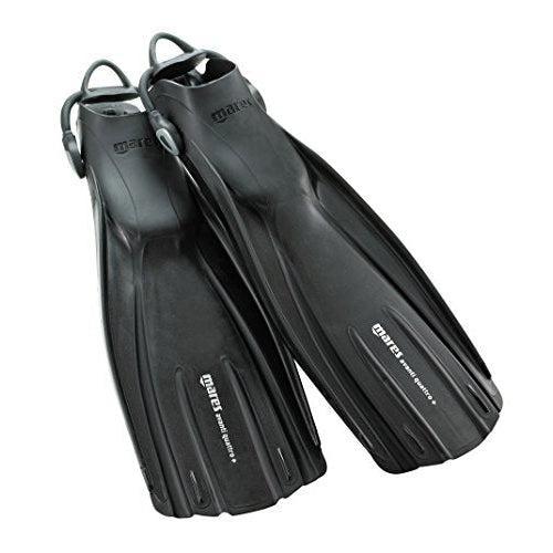 Mares Avanti Quattro Plus Open Heel Bungee Strap Dive Fin-Black