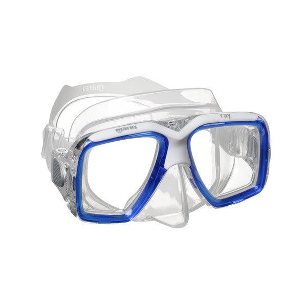 Mares Ray Diving Mask-Blue/White/Clear