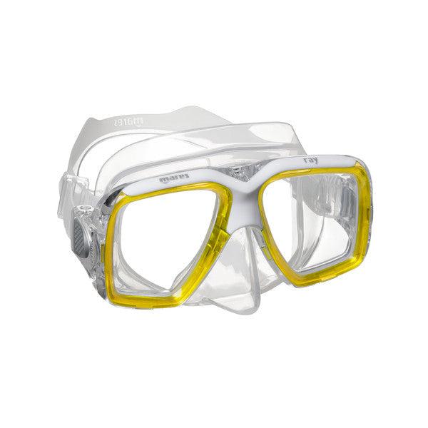 Mares Ray Diving Mask-Yellow/White/Clear