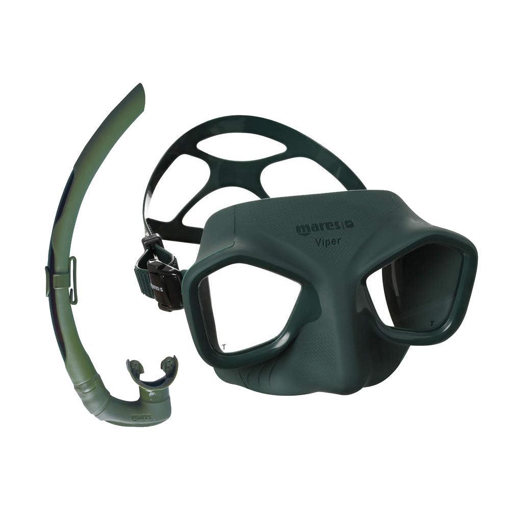 Mares Viper Mask and Dual Snorkel Combo-Green-Green-