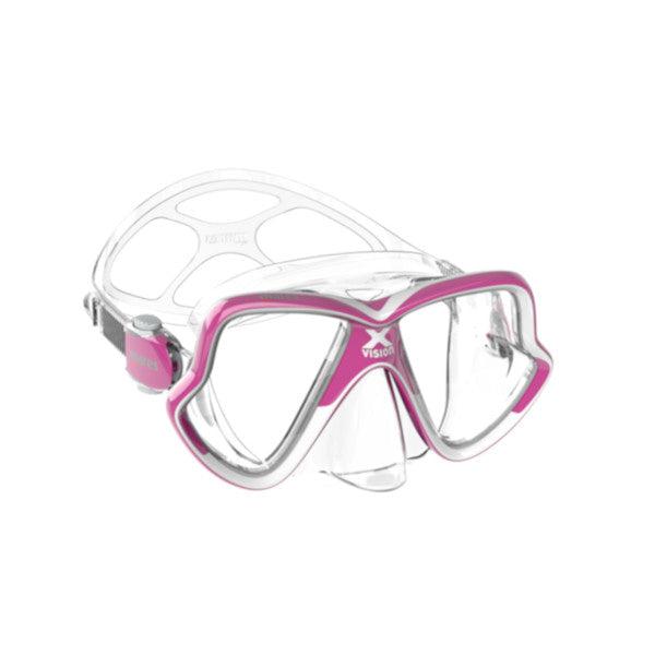 Mares X-Vision Mid 2.0 Dive Mask-Pink/Clear