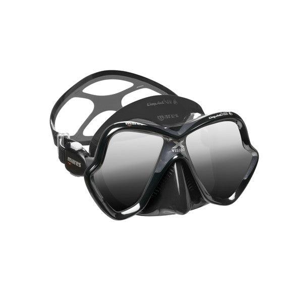 Mares X-Vision Ultra Liquidskin Dive Mask-Black Silicone/Silver Mirror