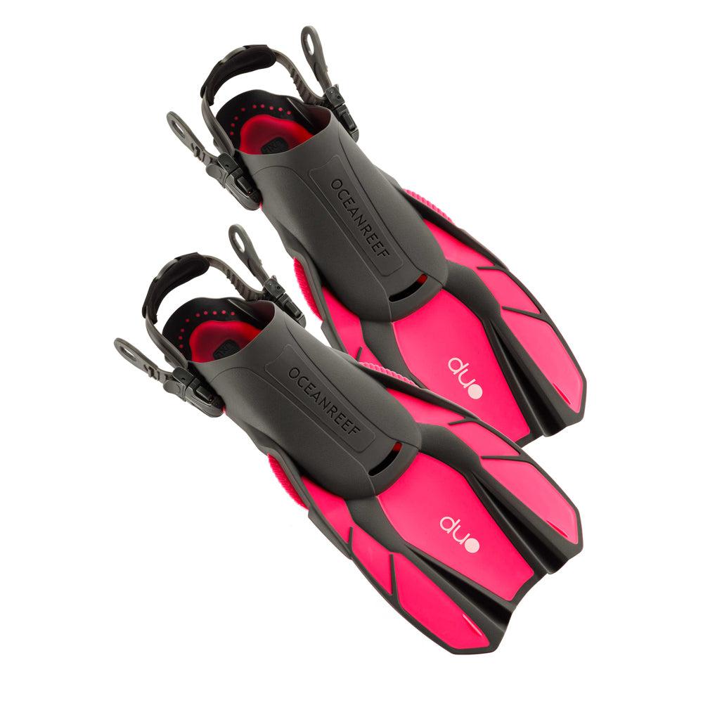 Ocean Reef Duo Travel Fins-Pink