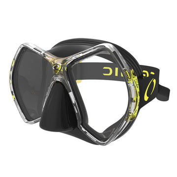 Oceanic Cyanea Dual Lens Dive Mask-BLACK/YELLOW