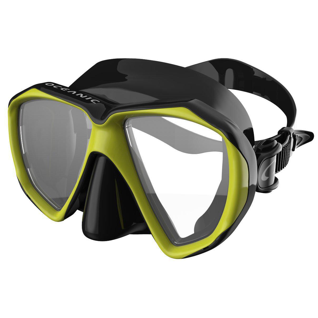 Oceanic Duo Dual Lens Dive Mask-BK/YELLOW