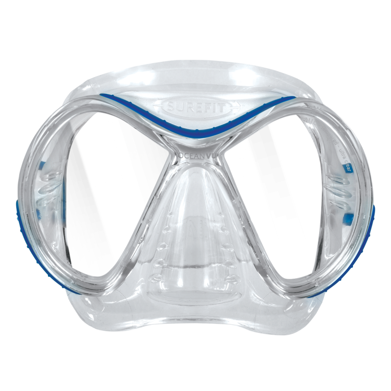 Oceanic OceanVu Lightweight Dive Mask-CLEAR/BLUE