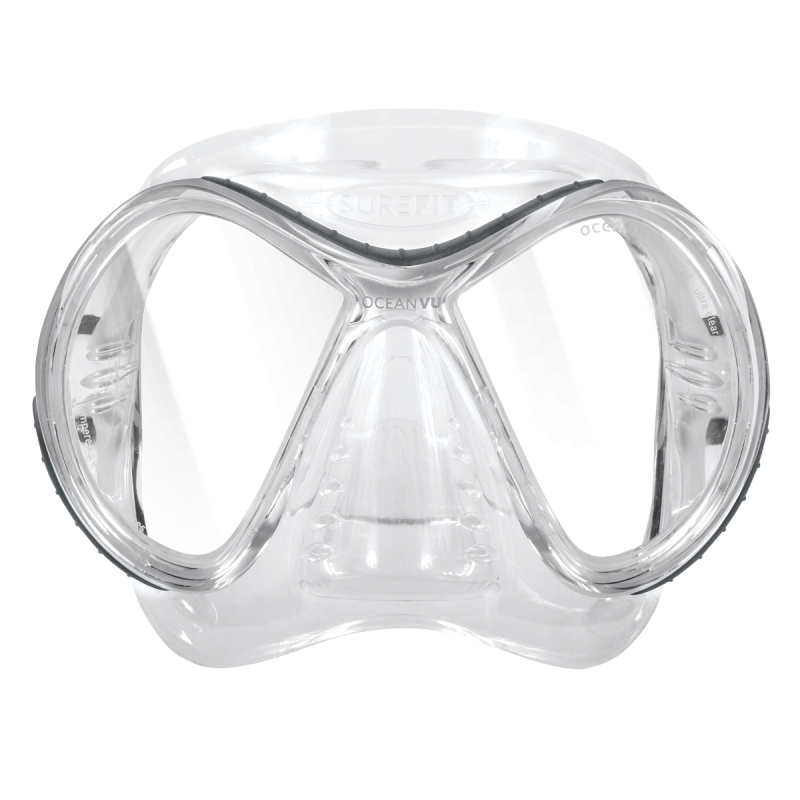 Oceanic OceanVu Lightweight Dive Mask-CLEAR/TITANIUM