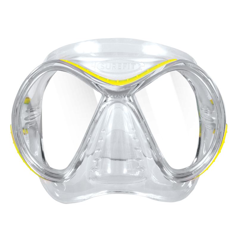 Oceanic OceanVu Lightweight Dive Mask-CLEAR/YELLOW