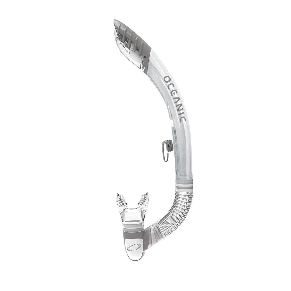 Oceanic Ultra Dry 2 Dive Snorkel-CLEAR/TITANIUM
