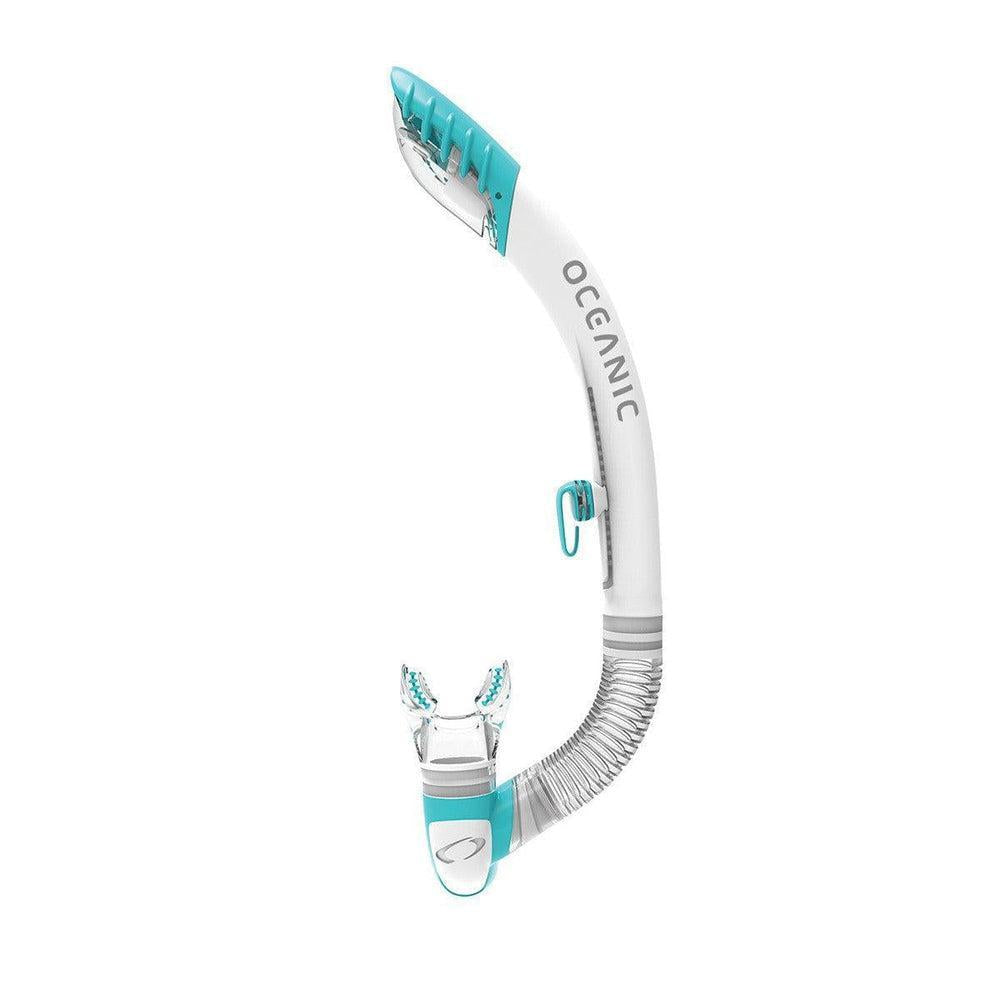 Oceanic Ultra Dry 2 Dive Snorkel-WHITE/SEA BLUE