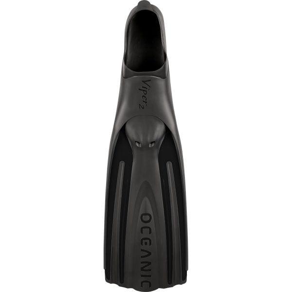 Oceanic Viper 2 Full Foot Scuba Diving Fins-BLACK/BLACK