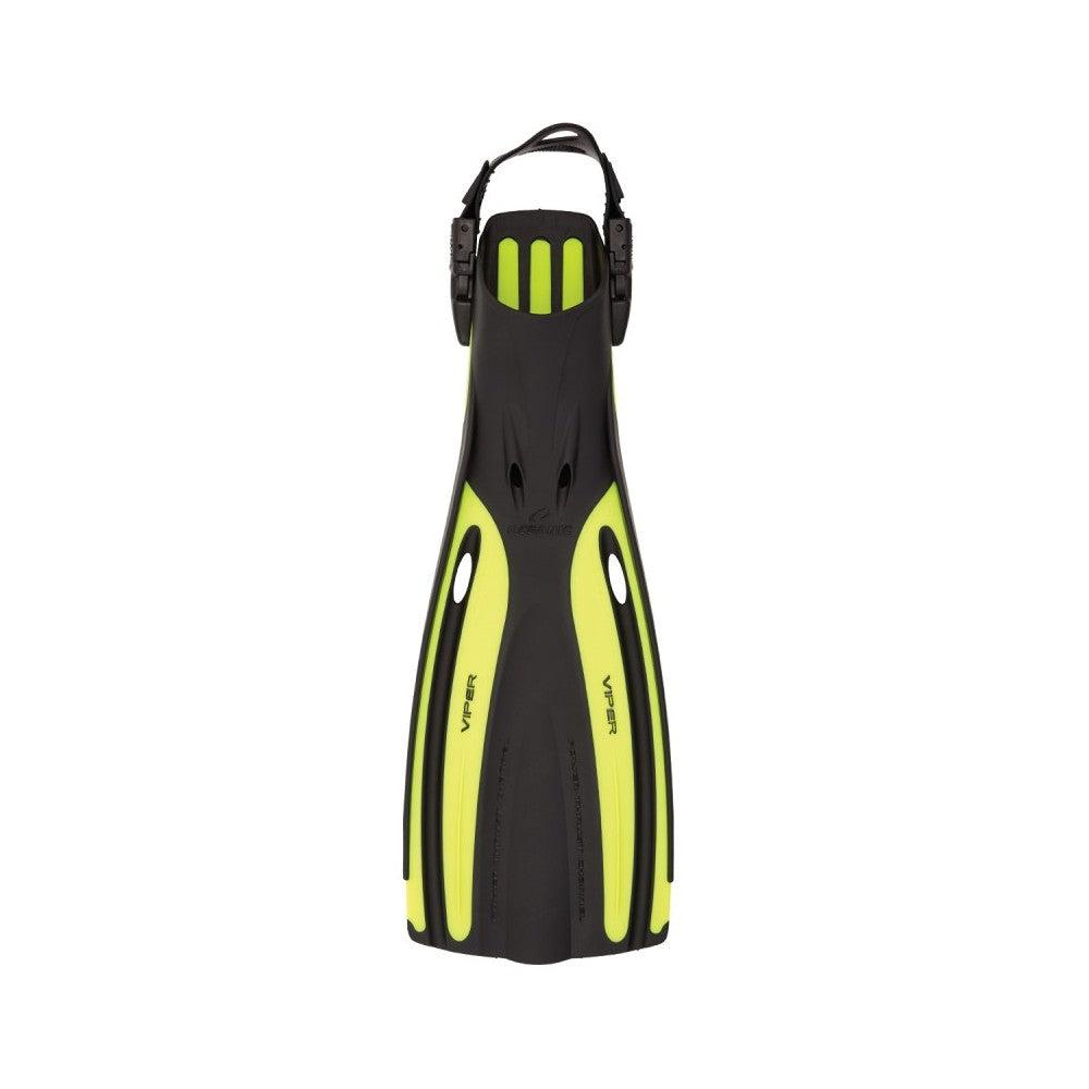 Oceanic Viper Open Heel Scuba Diving Fins-Yellow/Black
