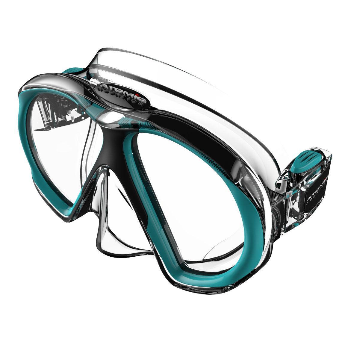 Atomic Aquatics SubFrame Mask, Slim Fit-Clear/Aqua-