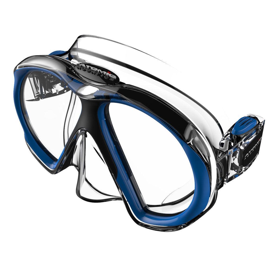 Atomic Aquatics SubFrame Mask, Slim Fit-Clear/Blue-
