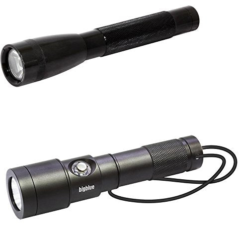 Open Box Bigblue Dive Lights Dive Light Combo Pack: AL1100WP & AL250, Black-Good-