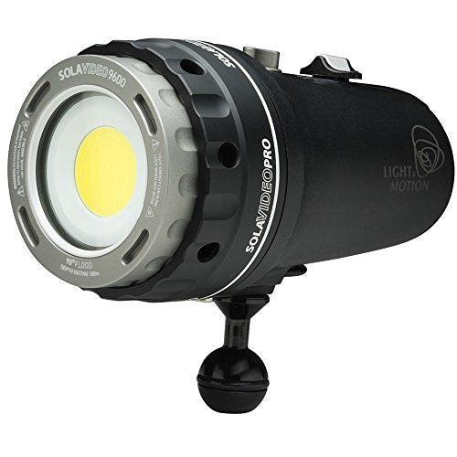 Open Box Light & Motion Sola Video Pro 9600 FC Underwater Light, Black/Titanium-