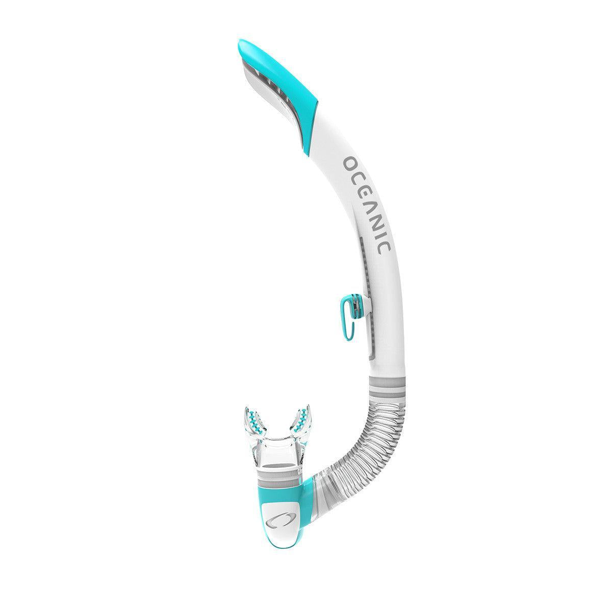 Open Box Oceanic Ultra SD Snorkel-White/Sea Blue-