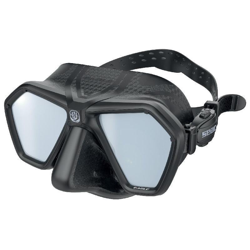 Open Box Seac Eagle Mask-Black/Silver-