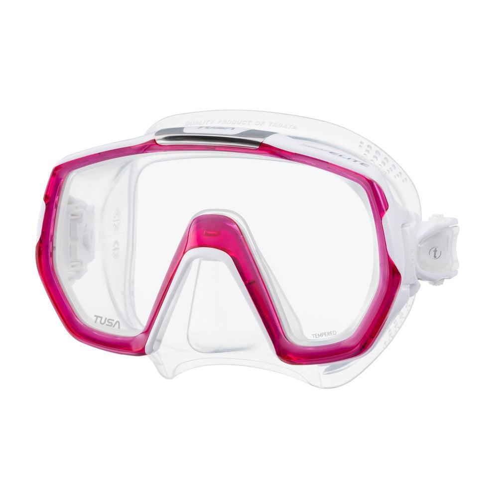Tusa Freedom Elite Single Lens Scuba Diving Mask-Bougainvillea Pink