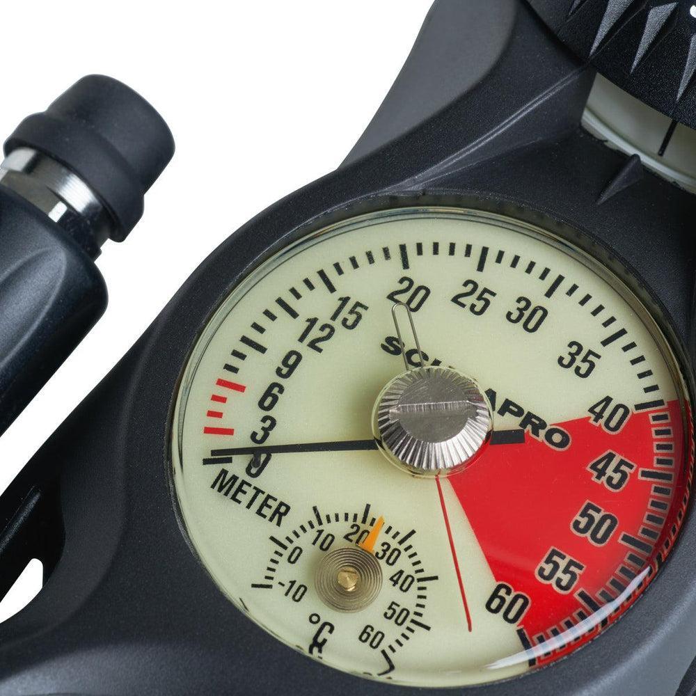 ScubaPro 3-Gauge In-line Plastic Compact Pressure Gauge, Standard Depth Gauge, FS-1.5 Dive Console-