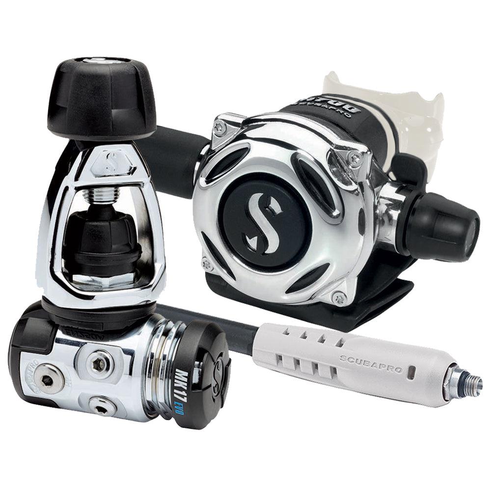 ScubaPro MK17 EVO/A700 Dive Regulator INT with Mouthpiece & Hose Protector-White