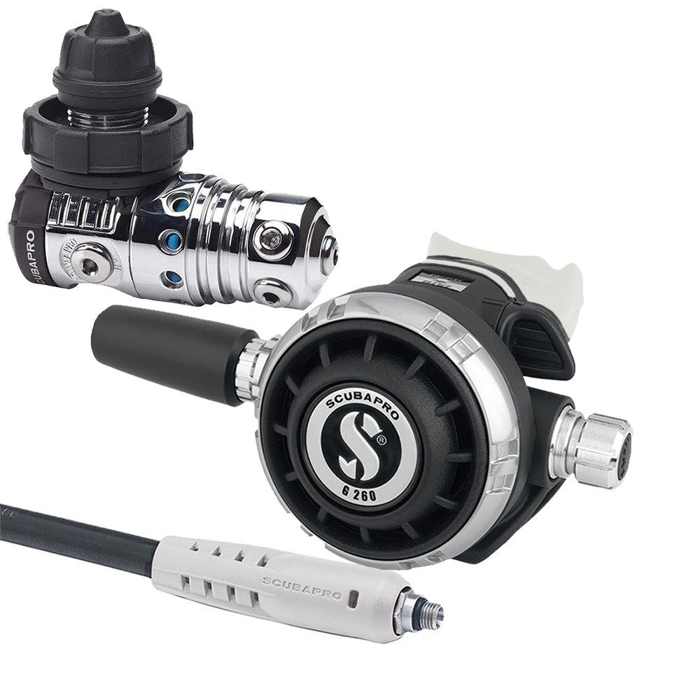 ScubaPro MK25 EVO DIN 300/G260 Dive Regulator with Mouthpiece Hose Protector-White