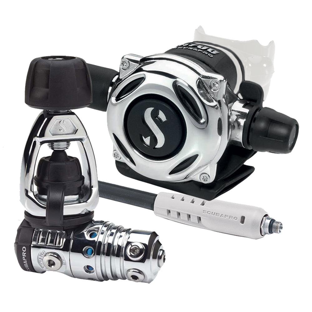 ScubaPro MK25 EVO/A700 Dive Regulator INT with Mouthpiece & Hose Protector-White