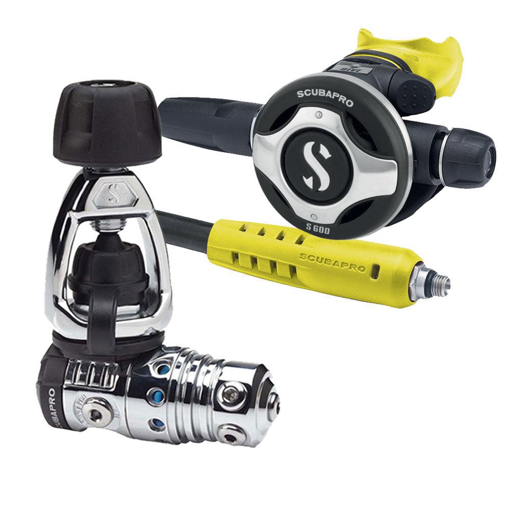 ScubaPro MK25 EVO/S600 Dive Regulator with Mouthpiece & Hose Protector-Yellow