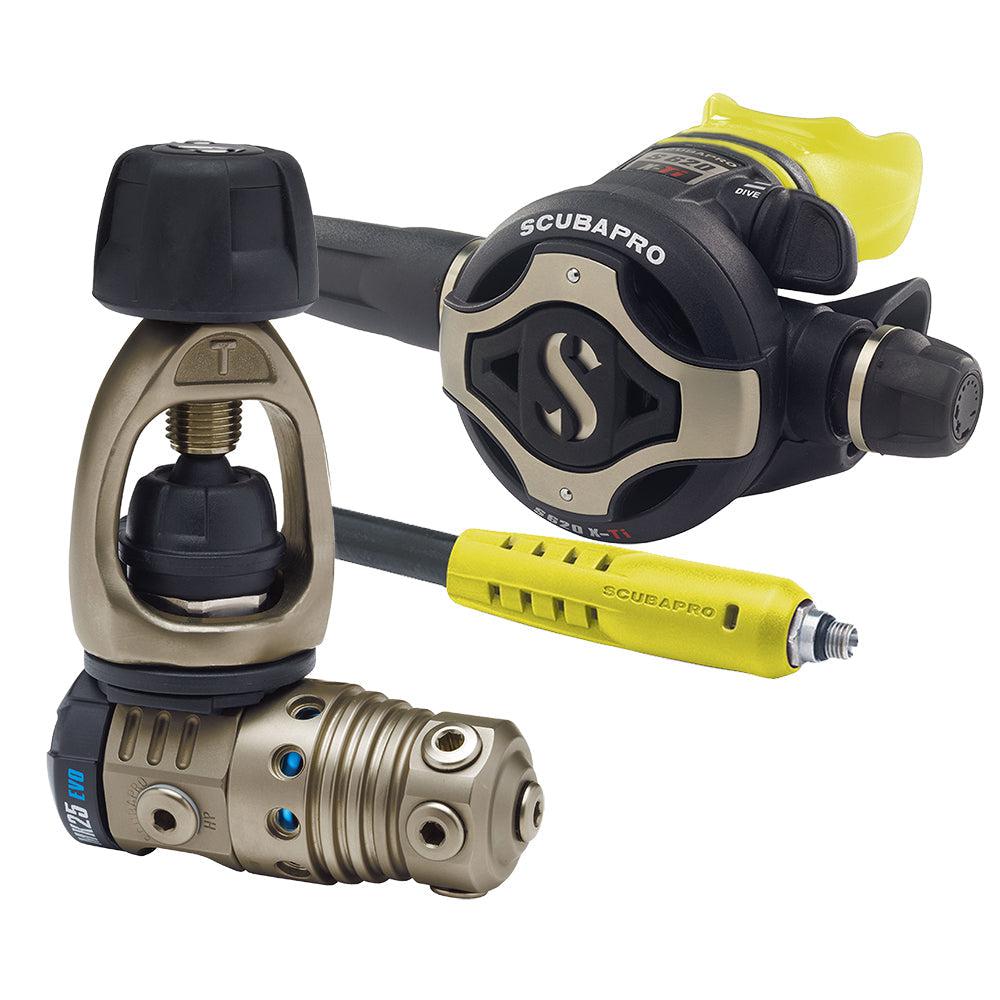 ScubaPro MK25T EVO/S620 X-TI Dive Regulator INT with Mouthpiece & Hose Protector-Yellow