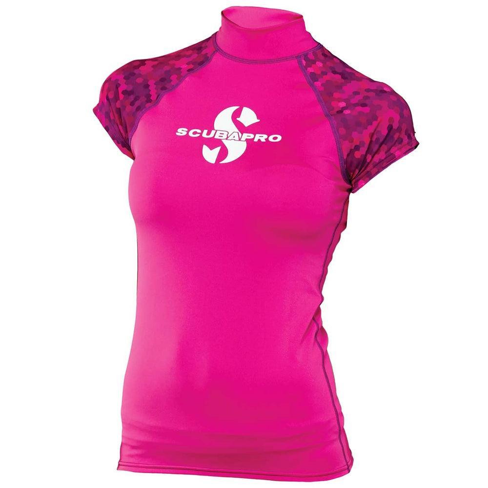 ScubaPro Onyx Rash Guard Womens, Cap Sleeve (UPF50)-Pink