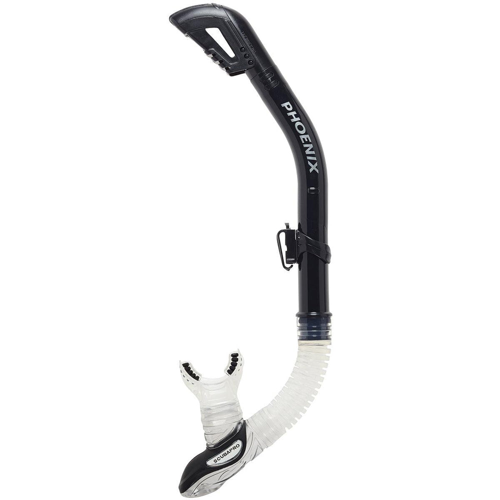 Scubapro Phoenix 2 Dry Scuba Diving Snorkel-Black