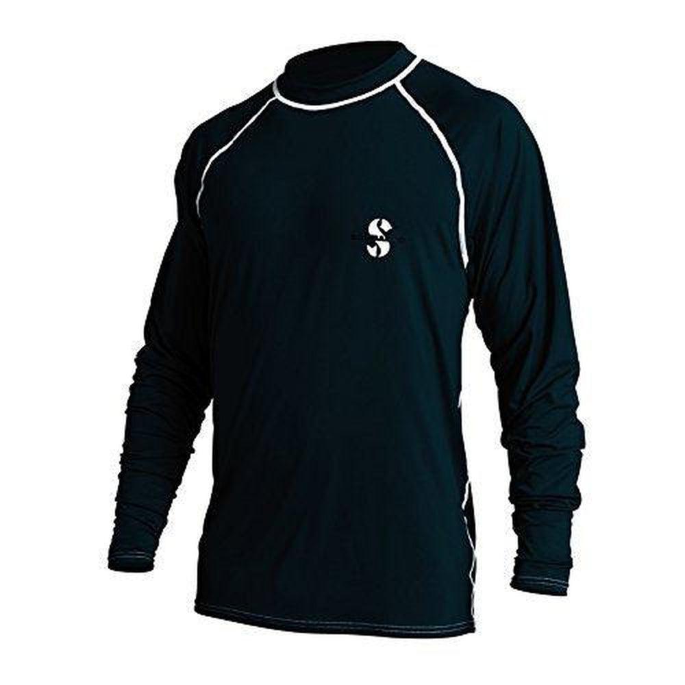ScubaPro Rash Guard Loose Fit Long Sleeve Mens - Black, Small-