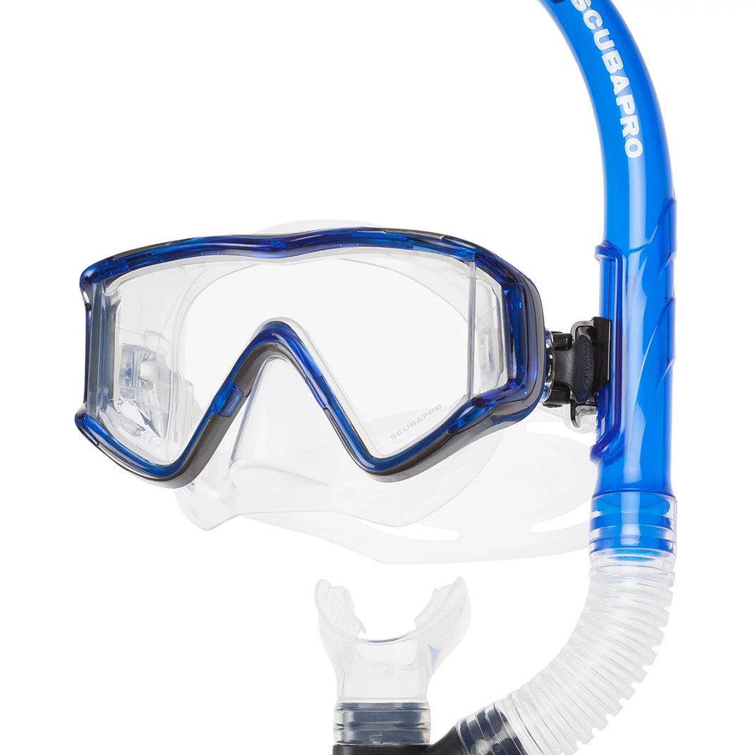 Scubapro Sub Vu Mask w/ Snorkel Snorkeling Combo-Blue-