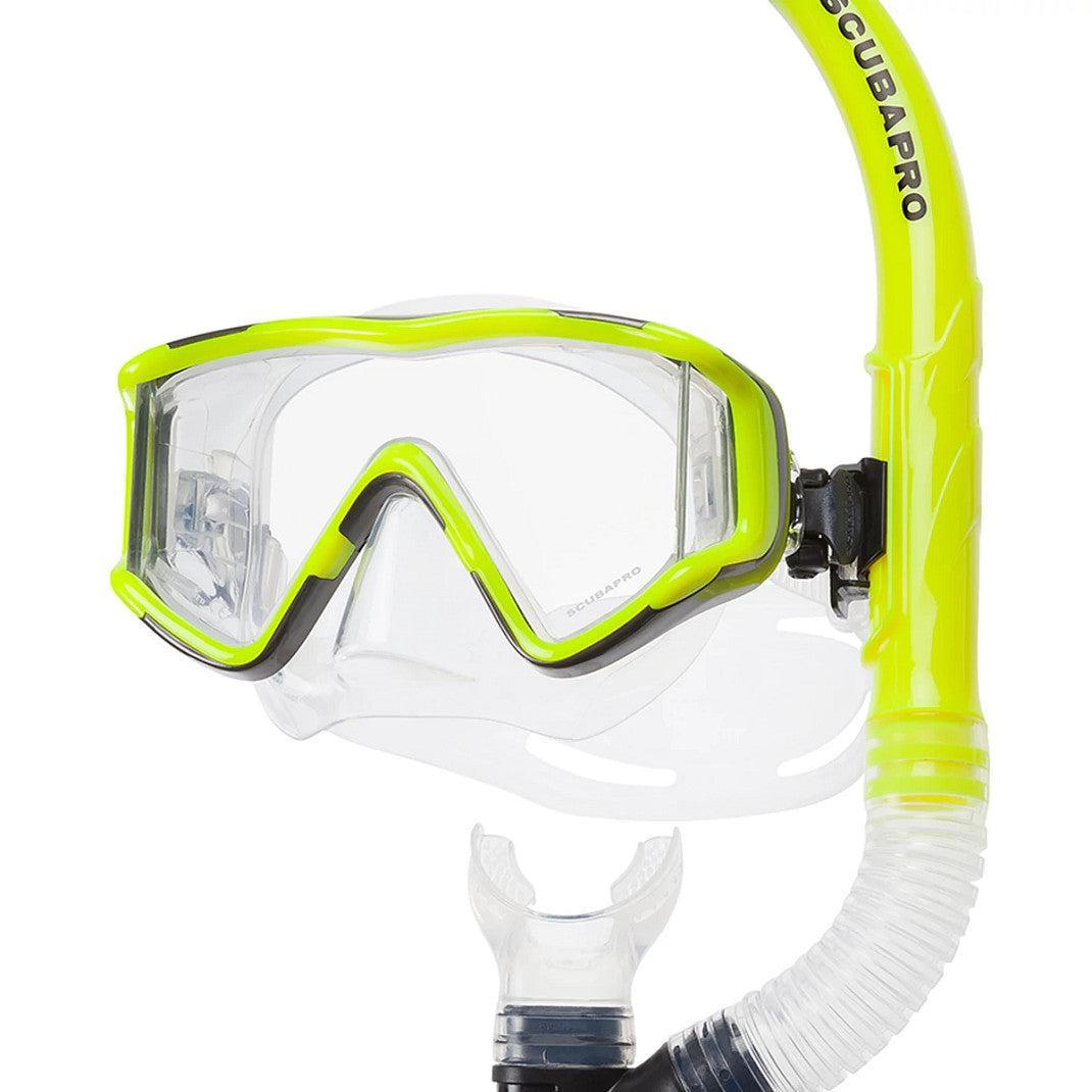 Scubapro Sub Vu Mask w/ Snorkel Snorkeling Combo-Yellow-
