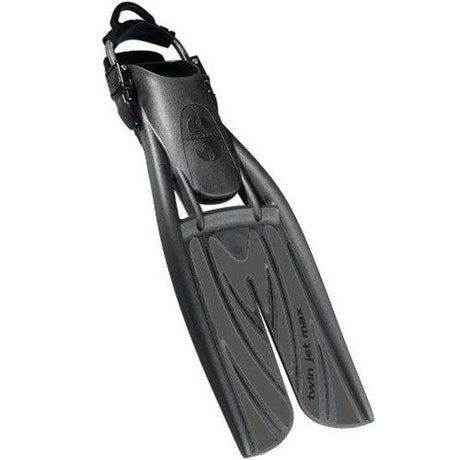 Scubapro Twin Jet Max Open Heel Scuba Diving Fin-Black/Graphite