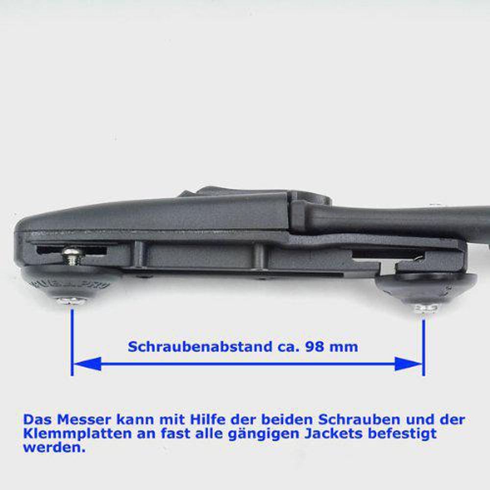 Scubapro White Tip Stainless Steel Tanto Tip Hose/BCD Mount Dive Knife-