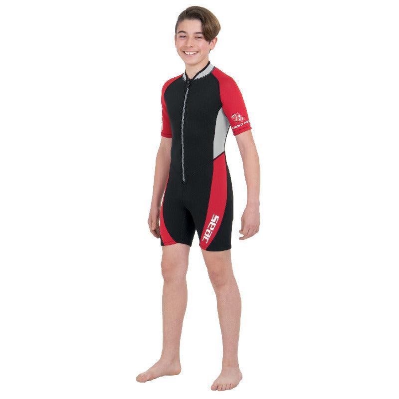 Seac Ciao Wetsuit Shorty Kids-Black/Red