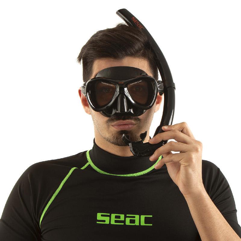 Seac Cove Diving Mask S/Bl Black/Red-Black/Red
