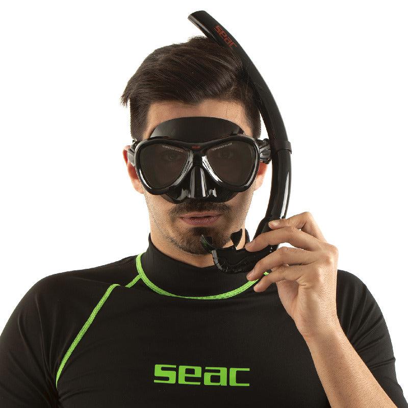 Seac Cove Diving Mask S/Bl Black/Red-Black/Red