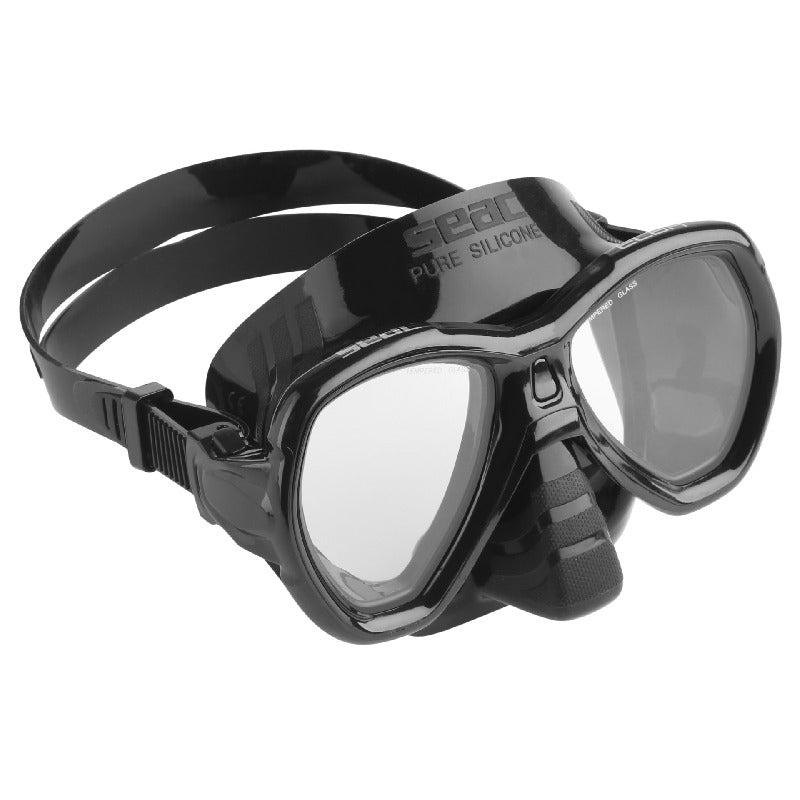 Seac Elba Adult Scuba Diving Mask-Black