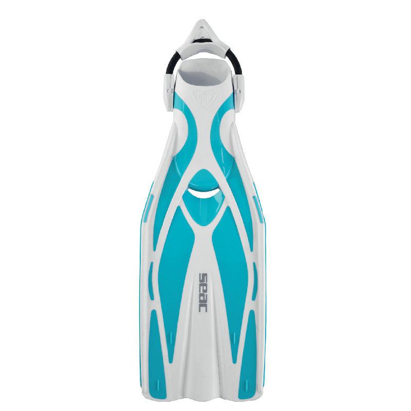 Seac F1 S Scuba Diving Fins-White/Aquamarine