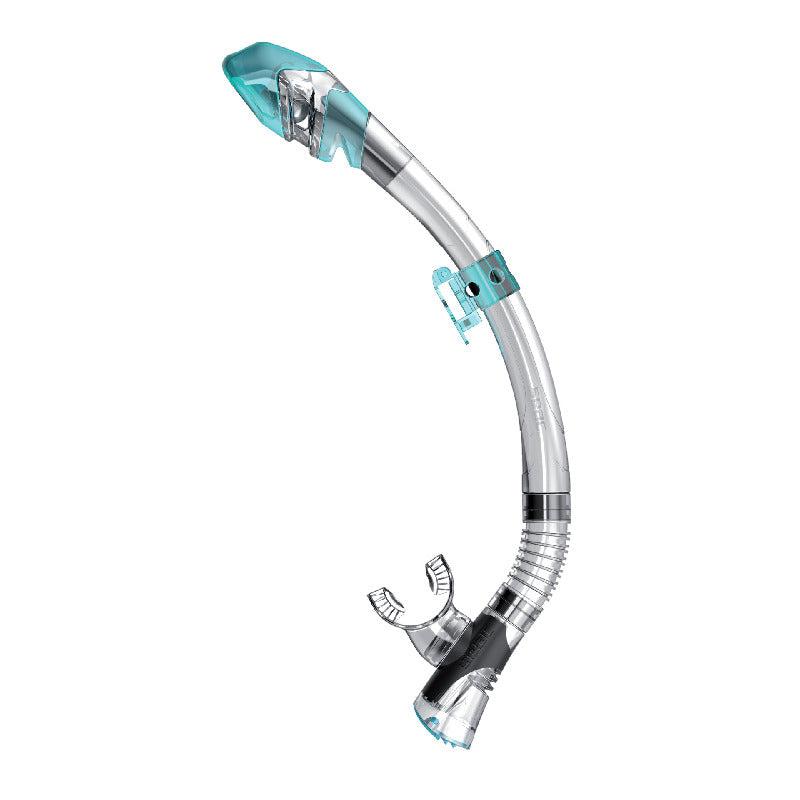 Seac Fast Tech Dry Adult Scuba Diving Snorkel-Aquamarine