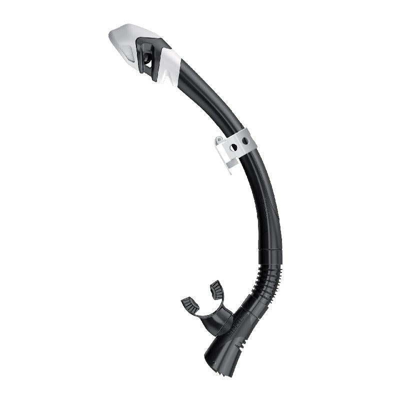 Seac Fast Tech Dry Adult Scuba Diving Snorkel-White/Black