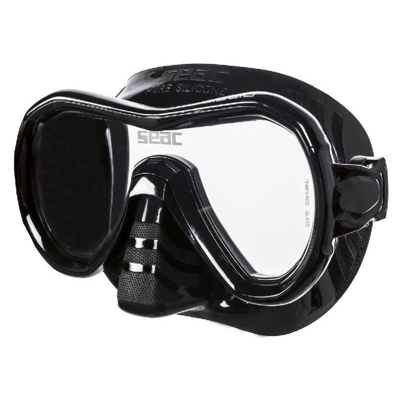 Seac Giglio Silicon Adult Diving Mask-Black