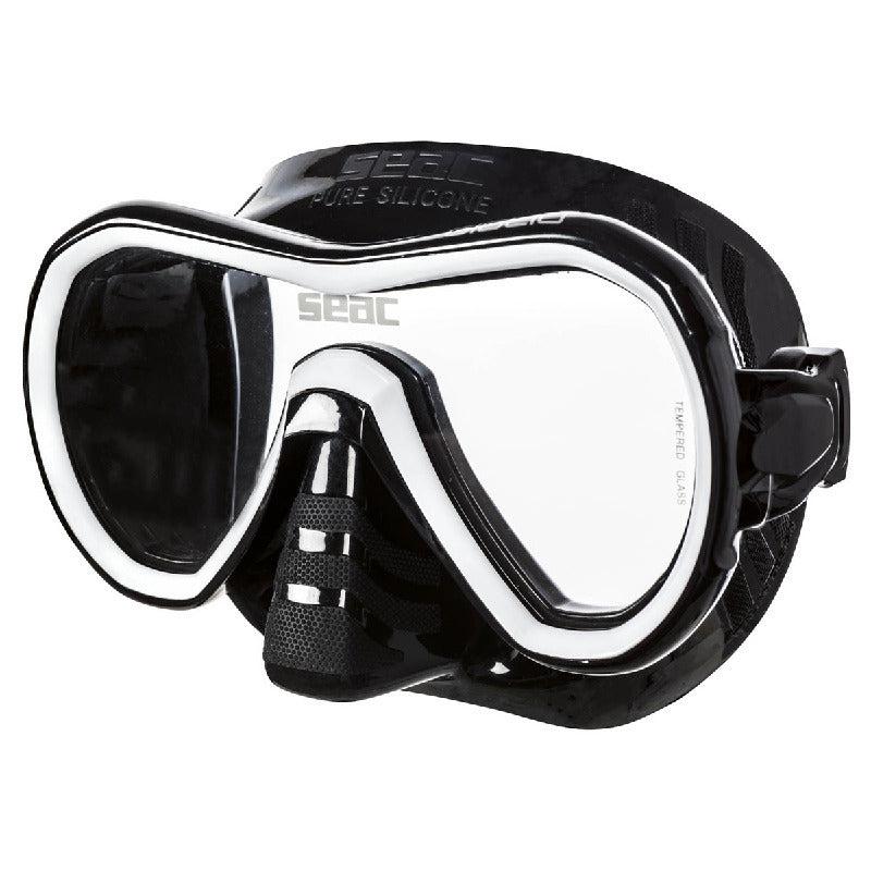Seac Giglio Silicon Adult Diving Mask-Black/White