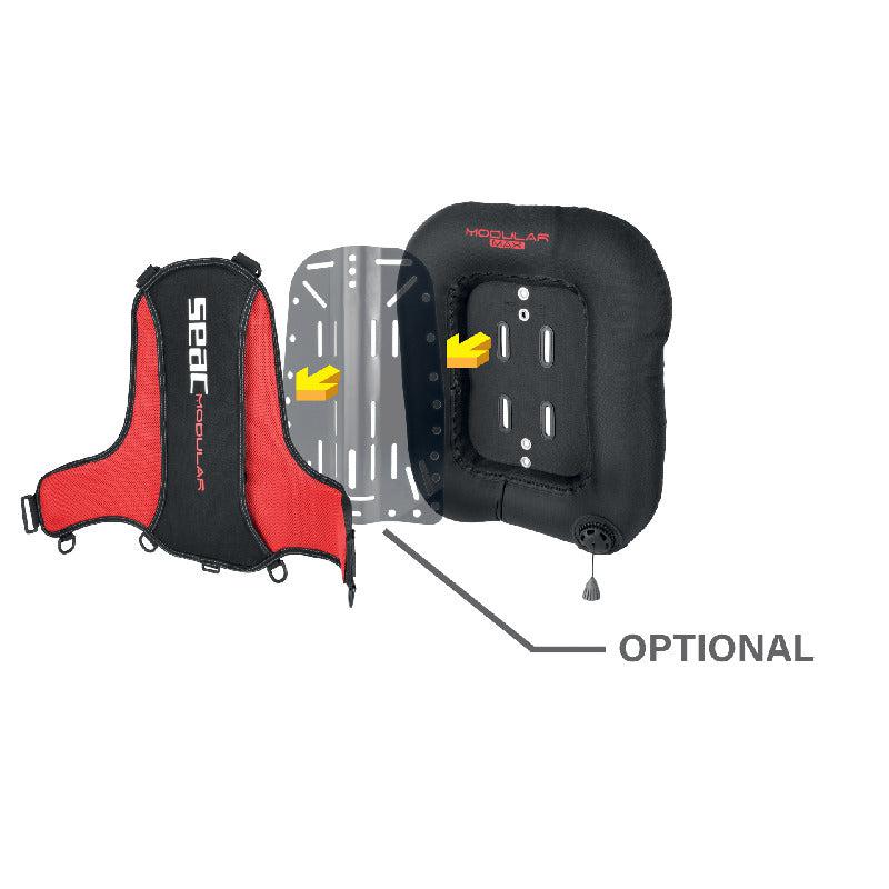 Seac Modular Max Travel BCD for Dual tanks-Black/Red