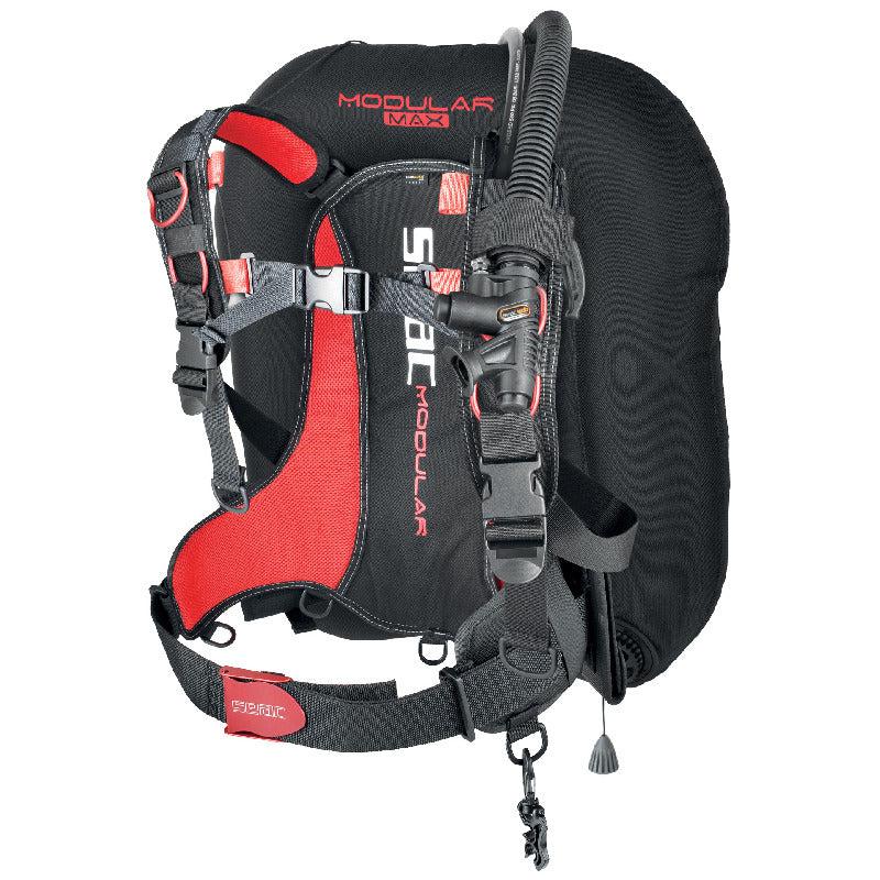 Seac Modular Max Travel BCD for Dual tanks-Black/Red