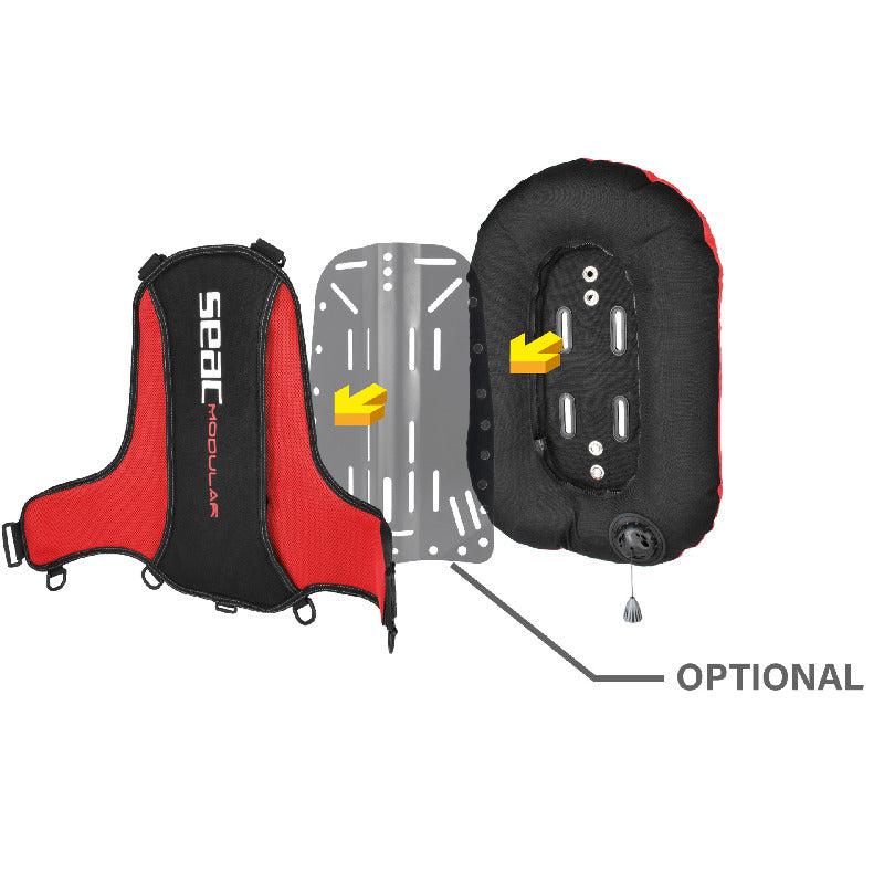 Seac Modular Rear-Bladder BCD-Black/Red