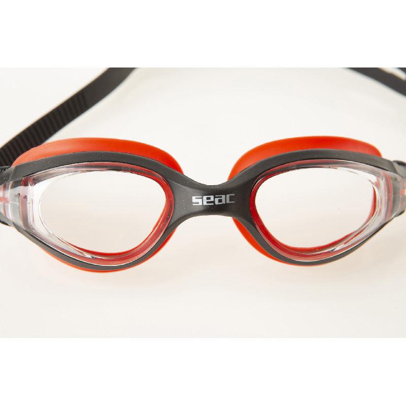 Seac Ritmo Swimming Goggles-BLACK/RED